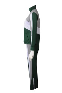 WTV174 Made Women's Wear Contrast Sport Suit Design Drawstring Waist Sport Suit Sport Suit Exclusive 100% Polyester  side view